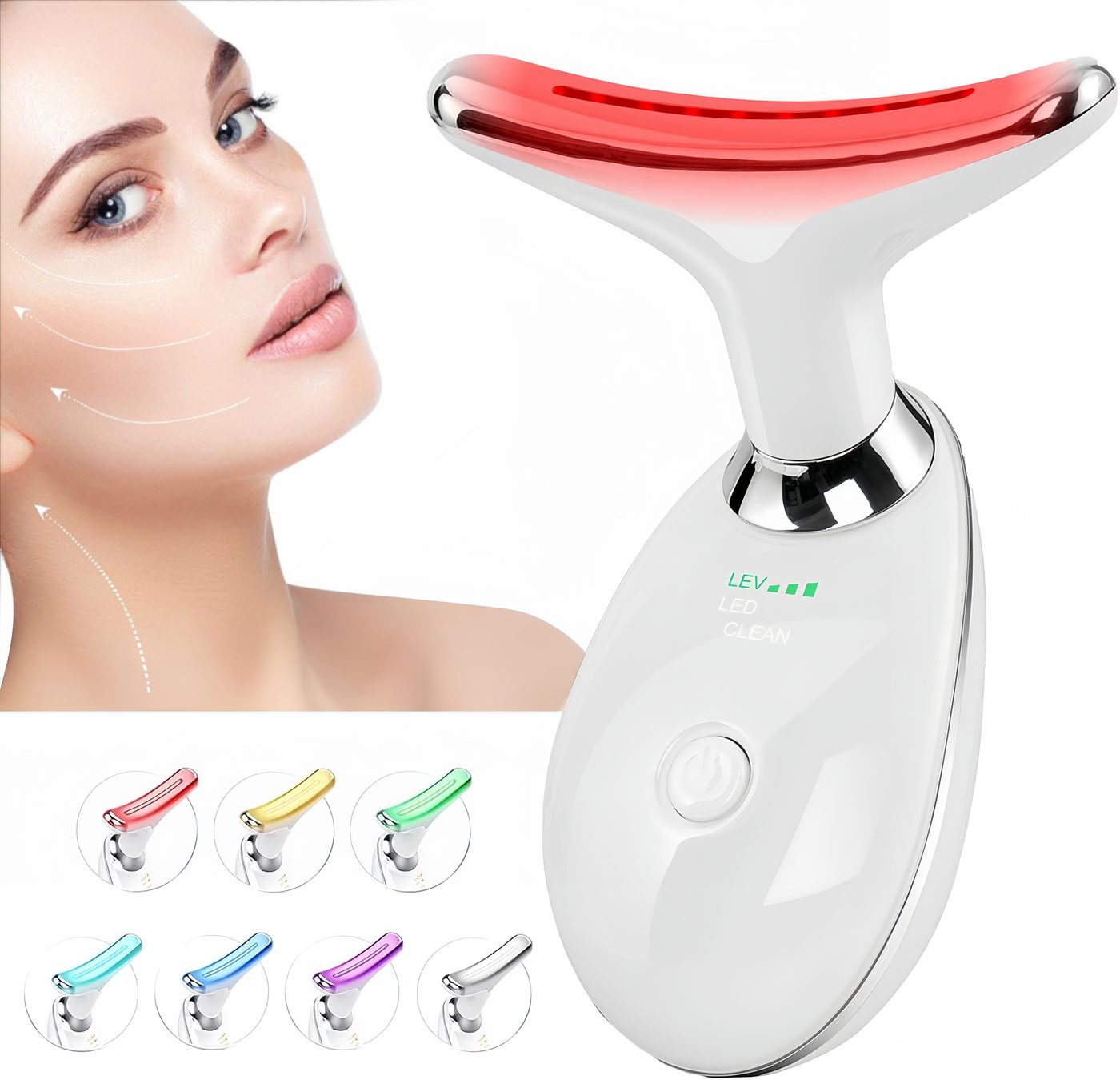 Masajeadora Facial con  luces led
